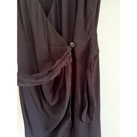 Sézane | Sezane | Robe Delhi Mini Wrap Dress in Black | Sz FR 38 / US Sz 6 - Picture 8 of 11